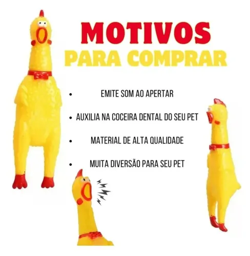Brinquedo Pet Mordedor "Frango que grita"