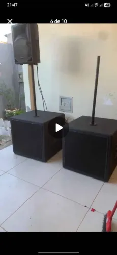 Par de caixas passivas alto falante 18 polegadas 1600w