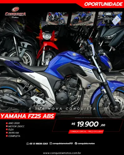 Fz25 Fazer 250 ABS 2020 - Km baixo (Com garantia)