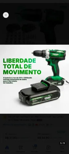 Parafusadeira e furadeira novissima. 160,00 a vista