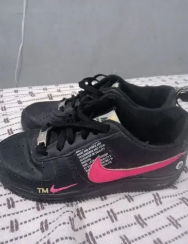 Tênis nike air force preto rosa