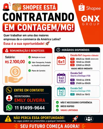 AJUDANTE LOGÍSTICO - COM OU SEM EXPERIÊNCIA