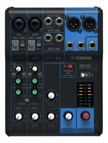 Mesa de som Yamaha MG06 - USADA E NOVISSIMA