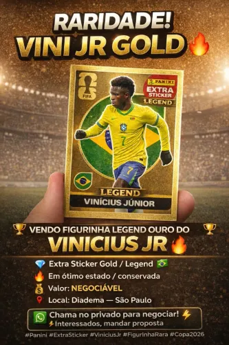 VENDO FIGURINHA LEGEND OURO DO VINÍCIUS JR
