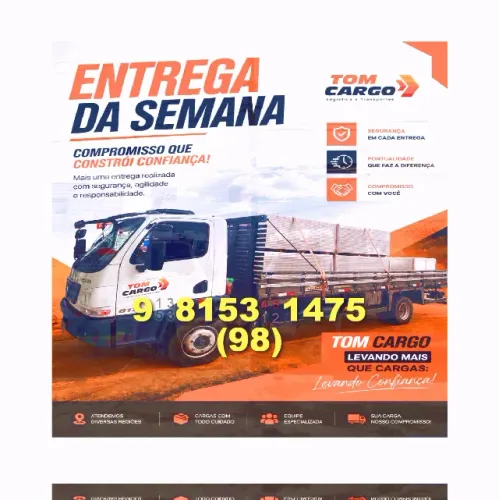 Frete! Transporte de Cargas com segurança e agilidade! Garantimos qualidade!