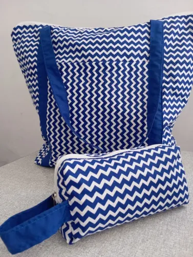 Bolsa de tecido com nécessaire