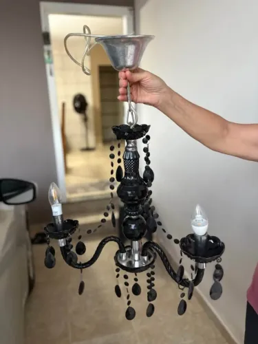 Lustre candelabro preto