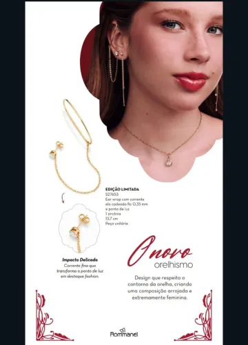 Ear Wrap com corrente 