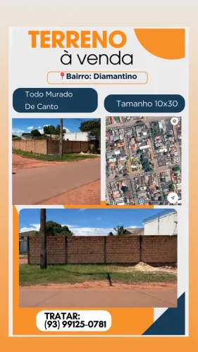 Terreno de esquina no bairro diamantino