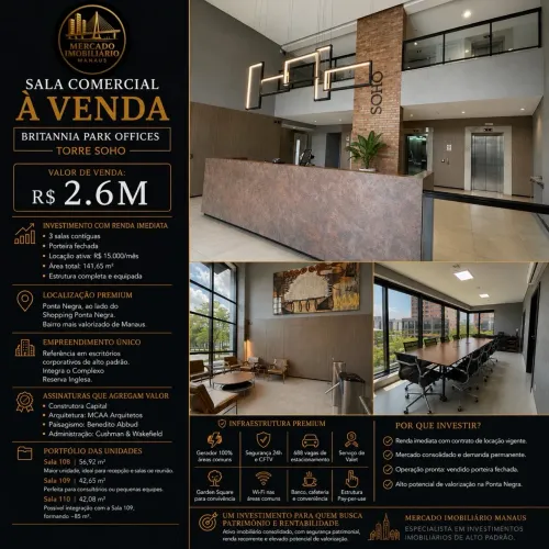 BRITANNIA PARK OFFICES | TORRE SOHO - R$ 2.6 M