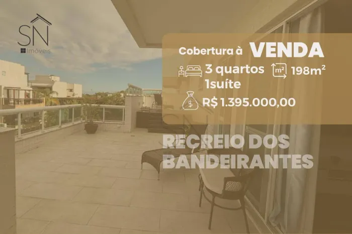 Cobertura à venda no Recreio dos Bandeirantes