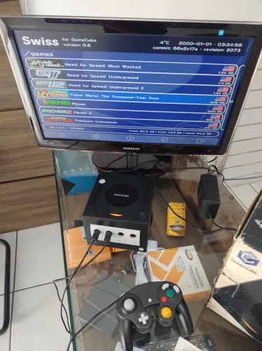 Game Cube com picoboot + leitor 100%