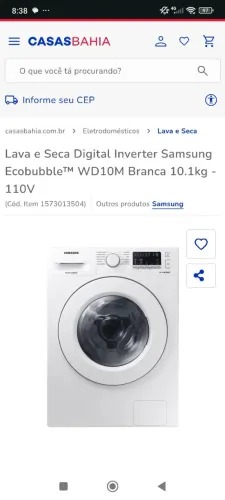 Vendo uma Lava e Seca com apenas 4 meses de uso com Nota fisca