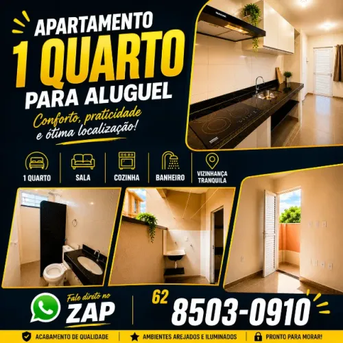 Ultimo Ap 1qt Lindo e Bonito para alugar aluguel em goiania setor bairro novo horizonte