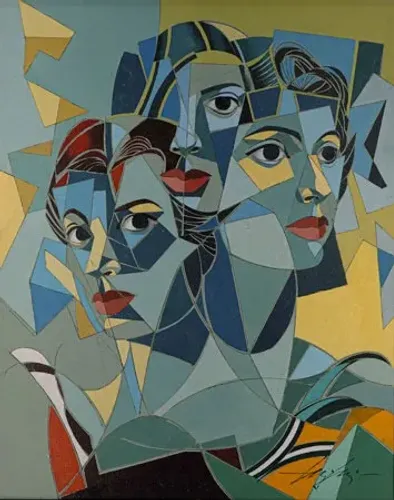 Pintura acrílica sobre tela de Henri Carrieres, 39 x 48 cm, assinada a mão pelo artista