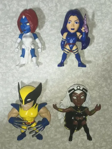 Kit 4 Miniaturas Metal Die Cast X-Men