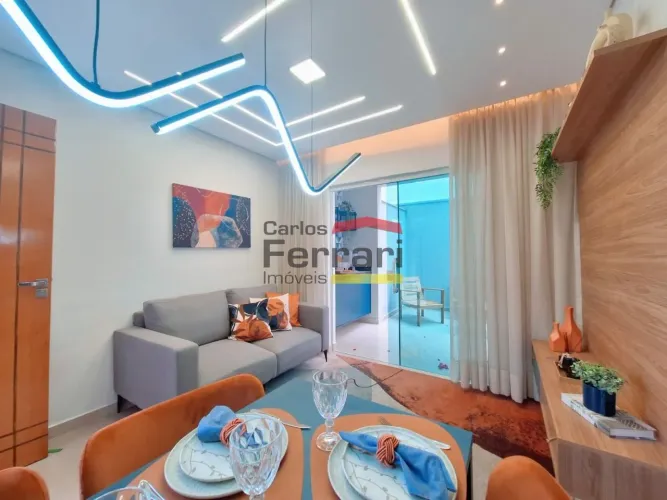Apartamento Decorado 43,50 m² Varanda Gourmet 2 dormitórios quintal no Jardim São Paulo