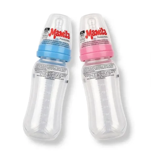 Kit 3 Mamadeira Mamita 240ml Anti-Colica Bico Redondo Menino Menina
