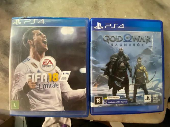 Jogos ps4 God Of war Ragnarok e fifa 18