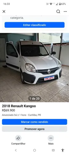Renault Kangoo Express Hi-flex 1.6 16V 2018