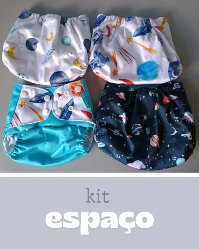 Mini Kit de Fraldas Ecológicas Happy Flute - Excelente Estado