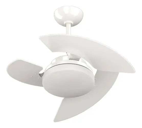 Ventilador de Teto Controle Remoto 3 Pás, Tron, Branco, 127v (Instalo)