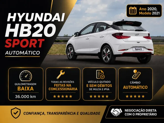 Hyundai HB20 Sport 1.0 TB Flex 12V AUT 2021