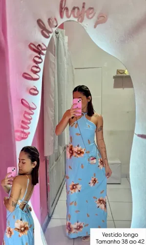 Vestido longo floral