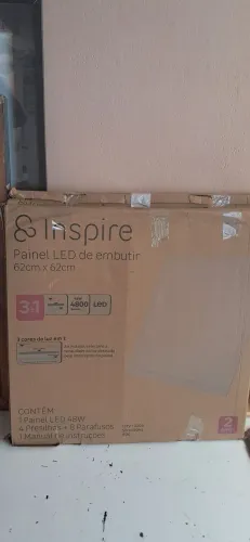 ? Painel LED Inspire de embutir - 62 × 62 cm, bivolt
