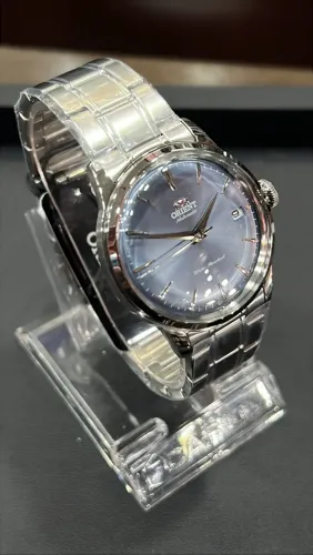 Relógio Orient Bambino 38mm Automático Mostrador Azul (Novo/Lacrado)