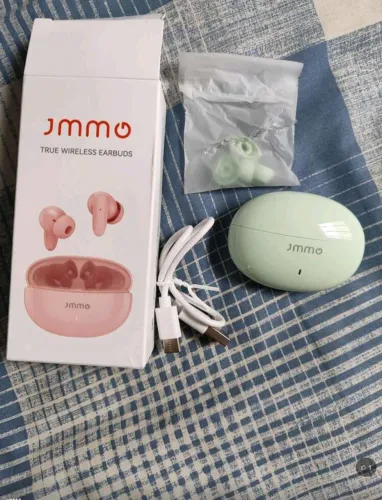 Fone de ouvido sem fio da JMMO na cor verde
