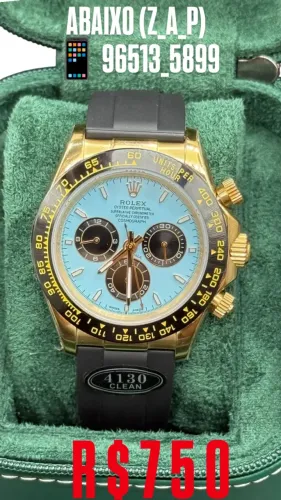 Relógio ROLEX DAYTONA TIFFANY PULSEIRA DE BORRACHA
