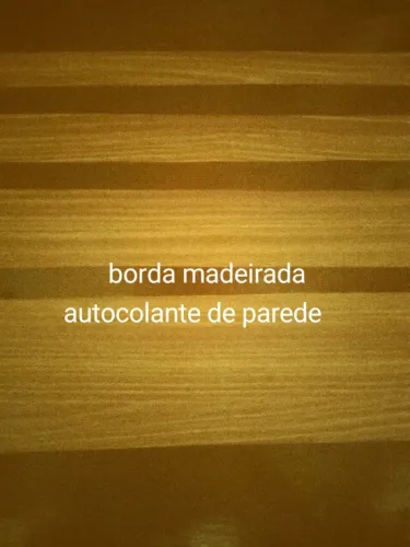 Borda autocolante madeirada de parede