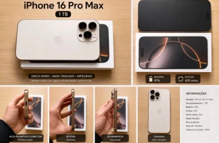 16 pro Max 1TB BRANCO