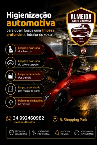 Estética automotiva/Limpeza automotiva 