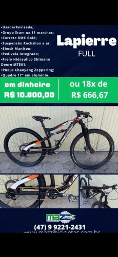 Bicicleta Lapierre Full Aro 29 Usada/Revisada.