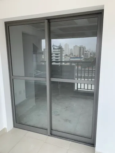 Porta de vidro temperado de correr