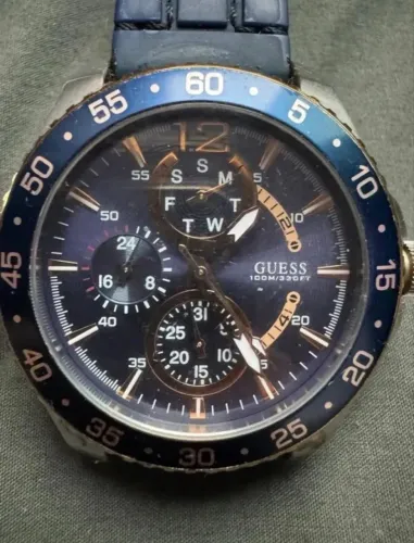 Relógio Guess Azul e Dourado