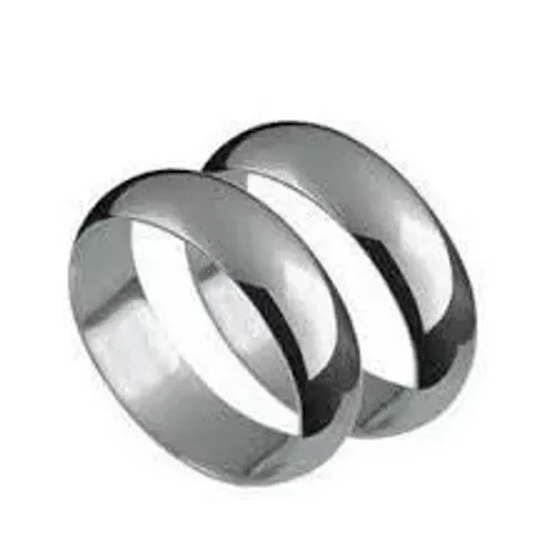 Par Aliança Prata 950 de Lei Compromisso Namoro 4.50 mm