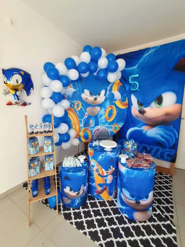 ? KIT PEGUE E MONTE ? DECORAÇÃO SUPER SONIC ?