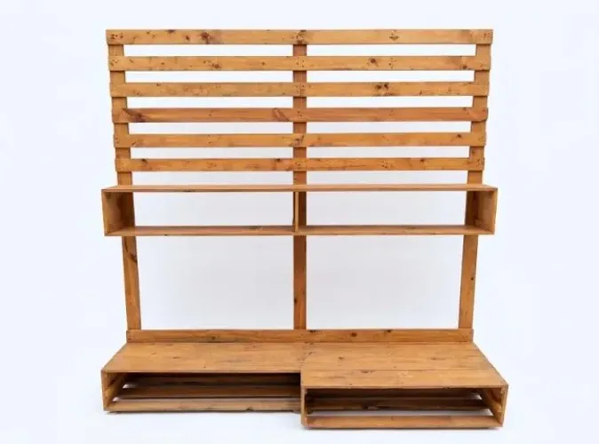 Rack de Palete Rústico para TV