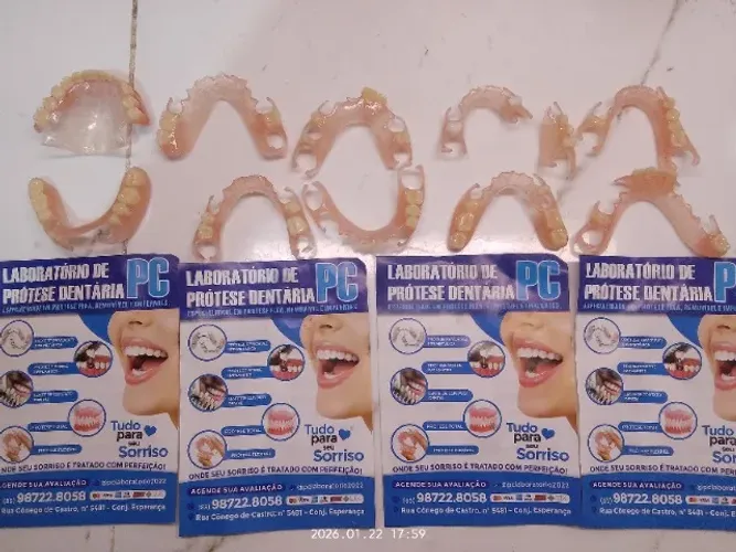 Serviço em prótese dentária/ laboratório PC com mais de 30 anos de experiência 