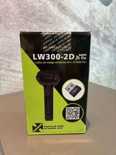 Leitor de Código de Barras 2D e 1D Sem Fio LW300-2D