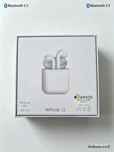 Fone Bluetooth,inpods 12 cor blue