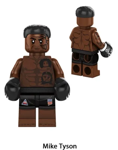 Minifigure Mike Tyson TP552 Lutador de Boxe Colecionável 5cm