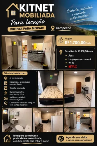 2 Kitnet anual no campeche mobiliada 5/11
