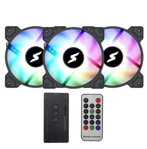 Kit 3 Fans Superframe 120mm ARGB com Controladora + Controle Remoto