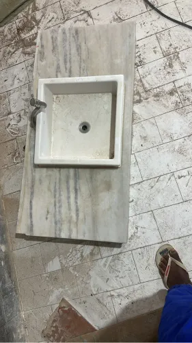 Bancadas mármore com pia embutida