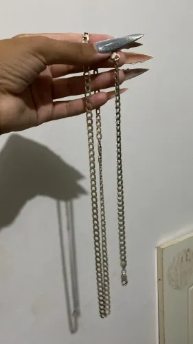 Prata pescoço e pulso 6mm e 5mm