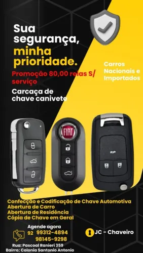 Carcaça de Chave Canivete.